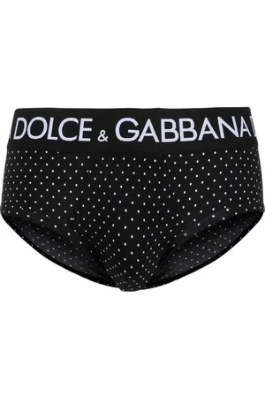 Dolce & Gabbana Logo-waistband polka-dot briefs