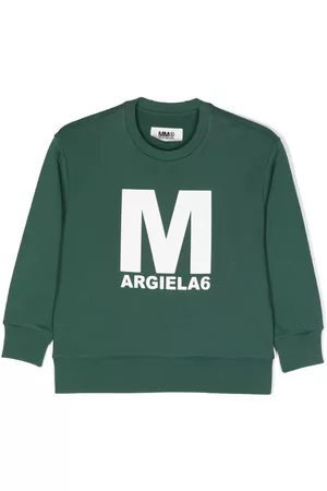 Maison Margiela Logo graphic print cotton sweatshirt - Green