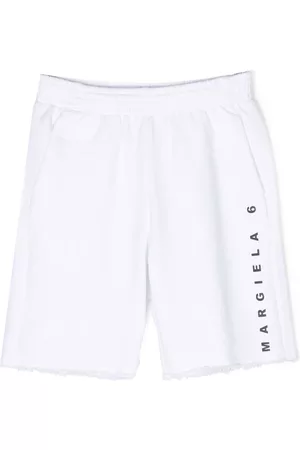 Maison Margiela Shorts - Logo-print track shorts - White