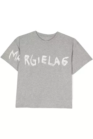 Maison Margiela T-shirts - Graffiti logo-print T-shirt - Grey