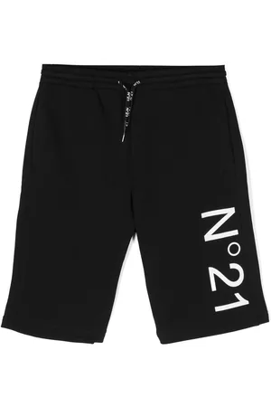 Nº21 Boys Tracksuits - Logo-print jogger shorts - Black