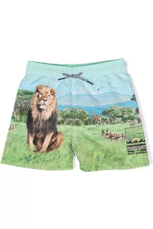 Molo Wild-print swim shorts - Green