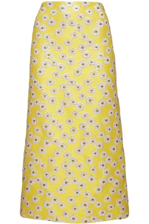 La DoubleJ Floral-embroidered pencil skirt
