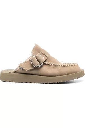 SUICOKE Slippers - Lemi-Mab shearling-lined slippers - Neutrals