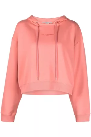Stella McCartney Women Hoodies - Logo-print drawstring hoodie - Pink