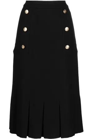 Low Classic Button-embellished pleated midi skirt