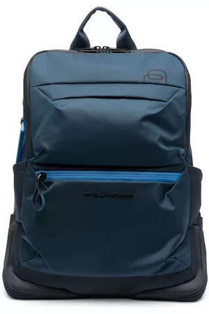 Piquadro Men Rucksacks - Debossed-logo detail backpack - Blue