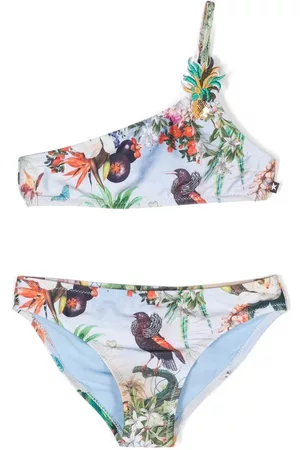 Molo Girls Bandeau Bikinis - Tropical-print bikini - Blue