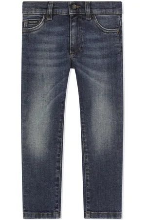 Dolce & Gabbana Logo-appliqué slim-cut jeans