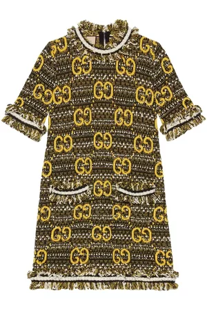 Gucci Jacquard G monogram wool dress - Black