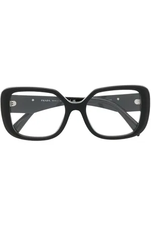 Prada Triangle logo-plaque square-frame glasses