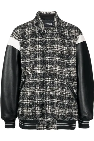 FIVE CM Contrast-sleeve bomber jacket