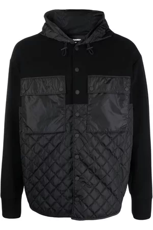 Dsquared2 Men Quilted Jackets - Quilted hooded jacket - Black