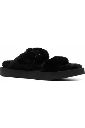Giuseppe Zanotti Men Winter Boots - Livio faux-fur sandals - Black