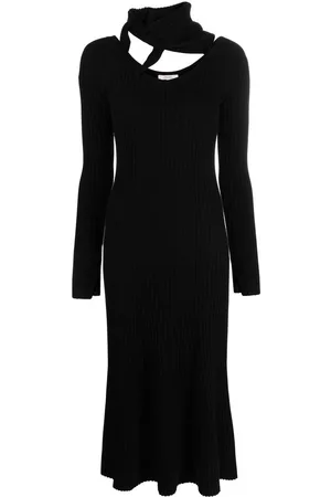Dorothee Schumacher Scarf-detail knitted dress - Black