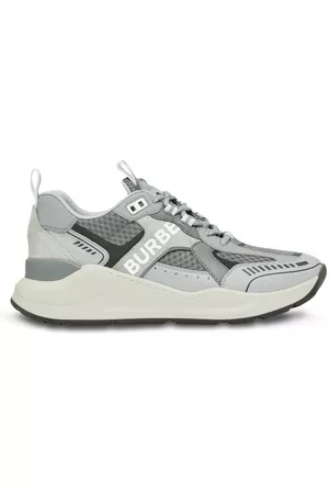 Burberry Women Low Top & Lifestyle Sneakers - Check mesh low-top trainers - Grey