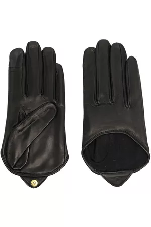AGNELLE Josephine leather gloves - Black