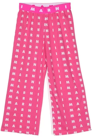 Marni Logo-print pyjama-style trousers - Pink