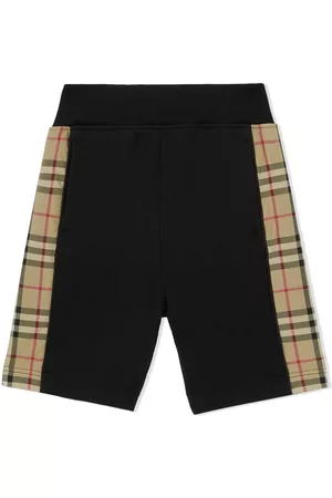 Burberry Boys Shorts - Vintage Check panel shorts - Black