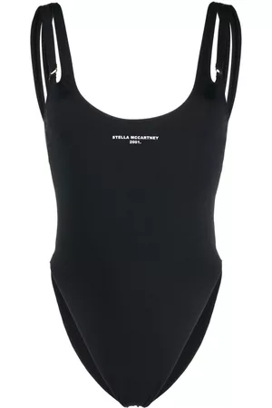 Stella McCartney Women Swimsuits - Double-strap logo swimsuit - Black