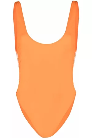 Stella McCartney Logo tape swimsuit - Orange