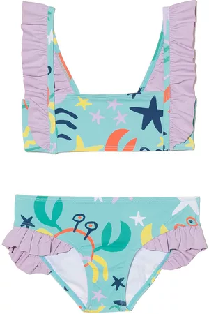 Stella McCartney Girls Bikini Sets - Graphic-print bikini set - Blue