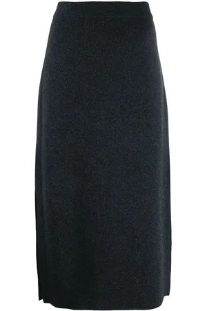 PRINGLE OF SCOTLAND Side slit knitted skirt
