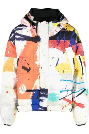 Templa Men Ski Suits - Utility splatter print ski jacket - Neutrals