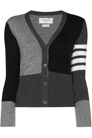 Thom Browne Monochrome block cashmere cardigan