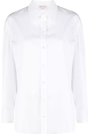 Alexander McQueen Women Long sleeved Shirts - Long-sleeved cotton shirt - White