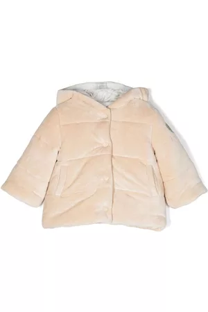 MONNALISA Puffer Jackets - Crest-motif puffer-jacket - Neutrals