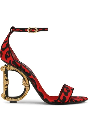 Dolce & Gabbana Logo-detail leopard-print sandals