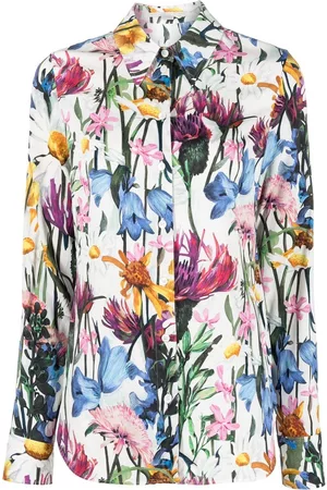 Stella McCartney Floral print long-sleeve shirt - White