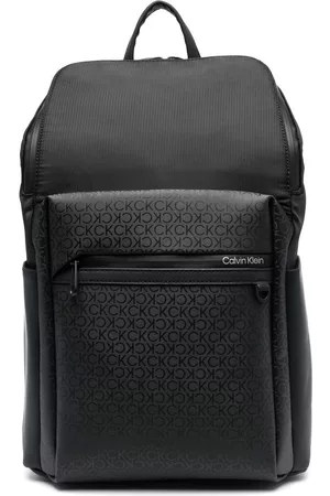 Calvin Klein Men Rucksacks - Monogram zip-top backpack - Black