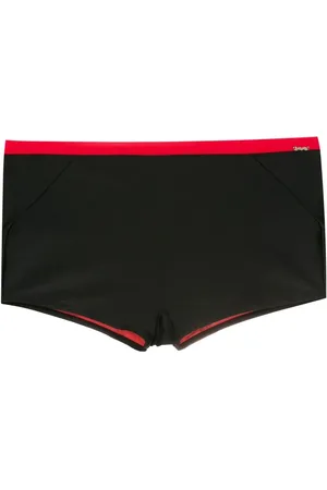 AMIR SLAMA Two-tone logo swim shorts