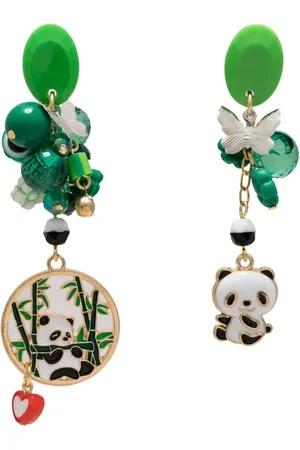 AMIR SLAMA Panda-charm drop earrings