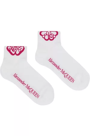 Alexander McQueen Women Socks - Cut Seal logo socks - White
