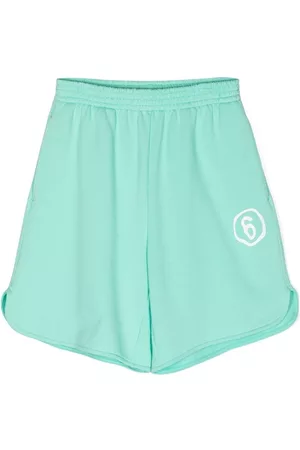 Maison Margiela Number-print cotton shorts - Green