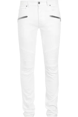 Balmain Men Skinny Jeans - Low-rise slim-cut jeans - White