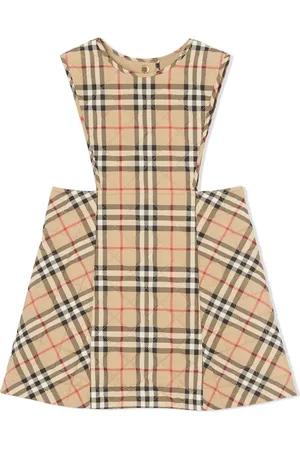 Burberry Check-print quilted pinafore dress