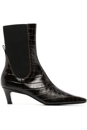 Totême 50mm crocodile-embossed ankle boots