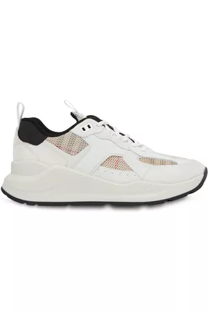 Burberry Women Low Top & Lifestyle Sneakers - Check mesh low-top sneakers - White