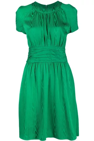 Moschino Ruched satin dress - Green