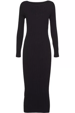Prada Ribbed-knit midi dress - Black