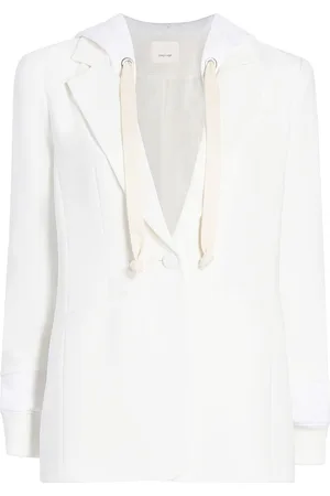 Cinq A Sept Single-breasted hooded blazer