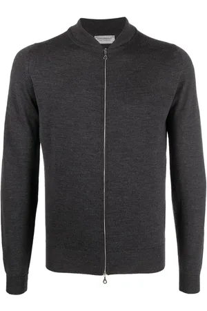 JOHN SMEDLEY Front zip-fastening knit cardigan