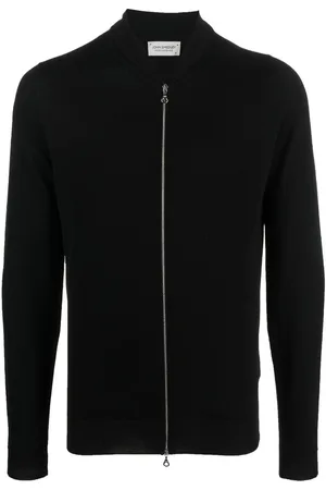JOHN SMEDLEY Front-zip fastening knit cardigan