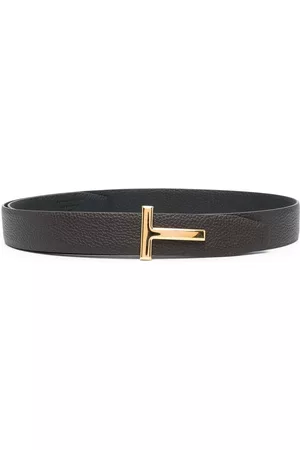 Tom Ford Men Belts - T-plaque leather belt - Brown