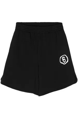 Maison Margiela Number-print cotton shorts - Black