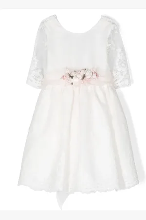 Mimilù Corsage-detail short-sleeve dress